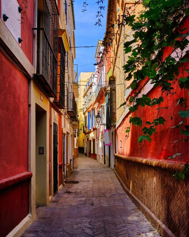 colourful Seville alleyway