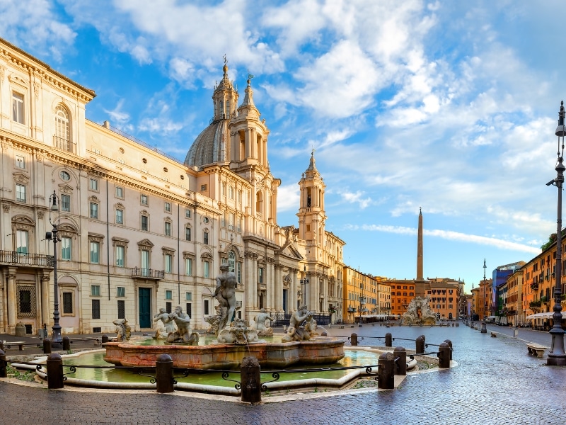 Piazza Navona and Fountain of Moor