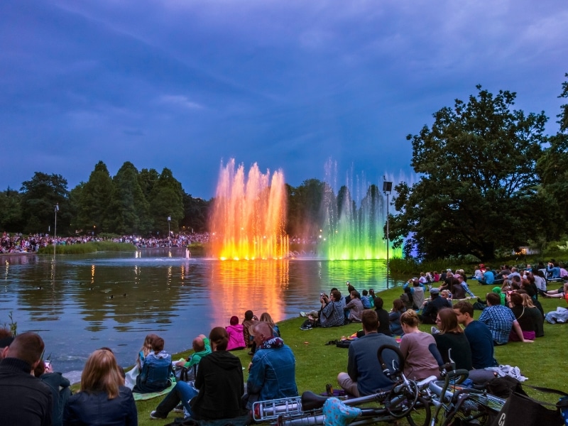 Park Planten un Blomen - famous water light concert