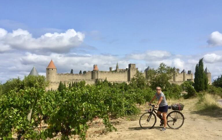 cycling near Carcasonne Cite