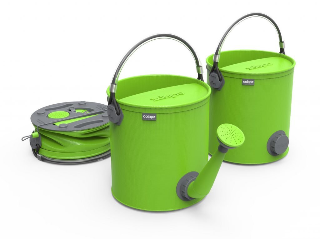 green collapsing watering can ideal for campers