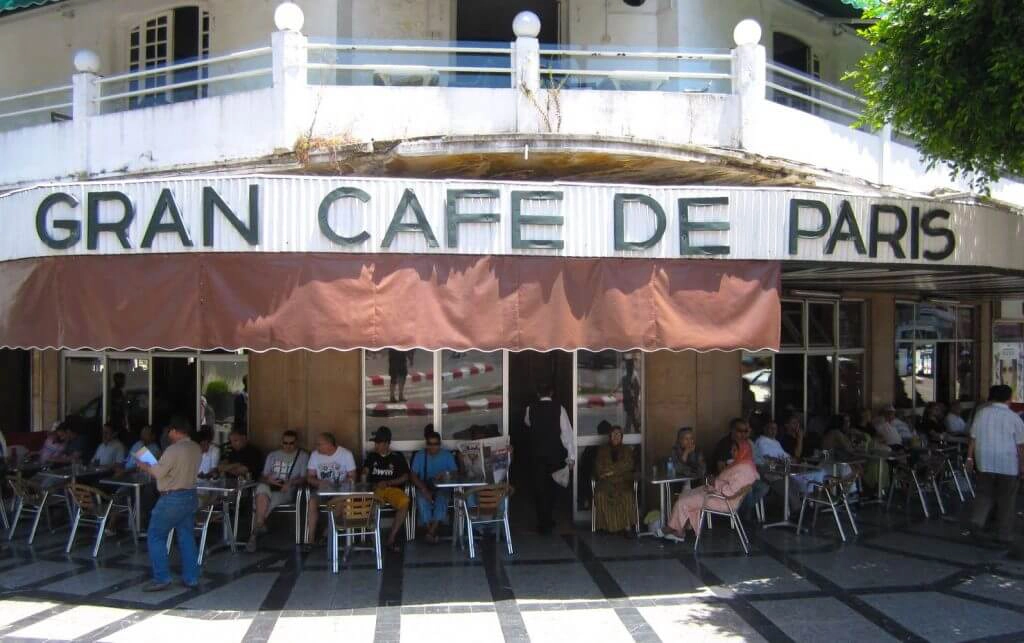 The outside of Gran Cafe de Paris in Morocco