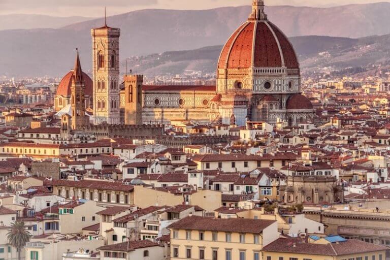 View of the rooftops and domes of Florence