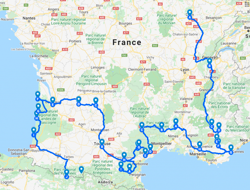 motorhome tours of france