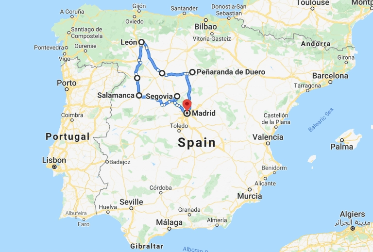 Castille Leon Spain Road Trip itinerary
