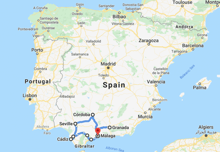 Andalucia Spain road trip 2 weeks itinerary