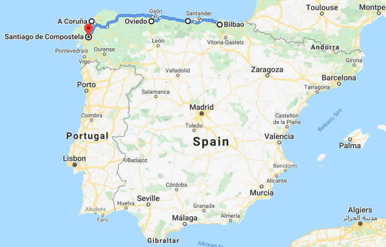 driving itinerary Spain