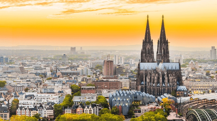 Koln at sunset, a perfect stop over on a roadtrip Germany
