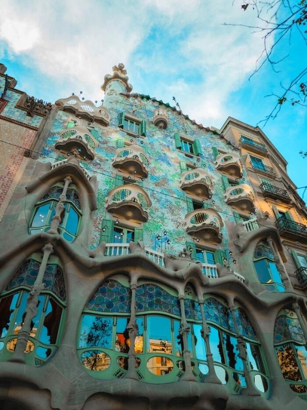 Gaudi architecture in Barcelona Spain