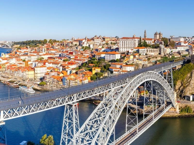 porto portugal map tourist