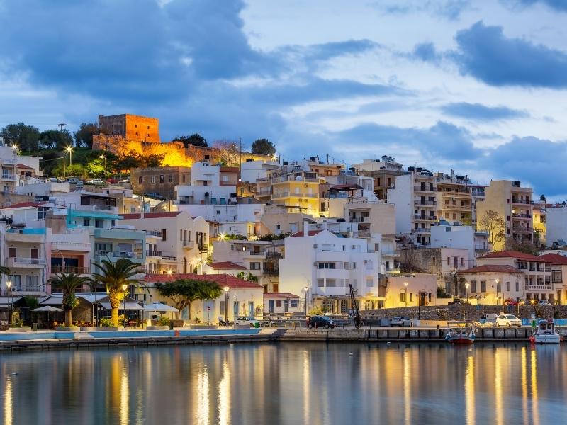 stacked houses above the sea