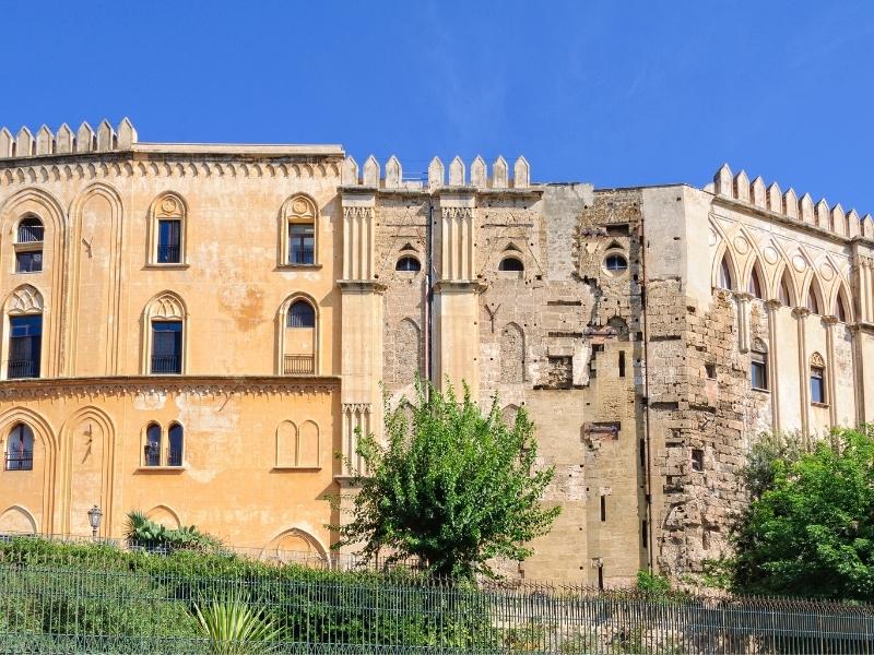 Old stone building with an old part joined to newer walls