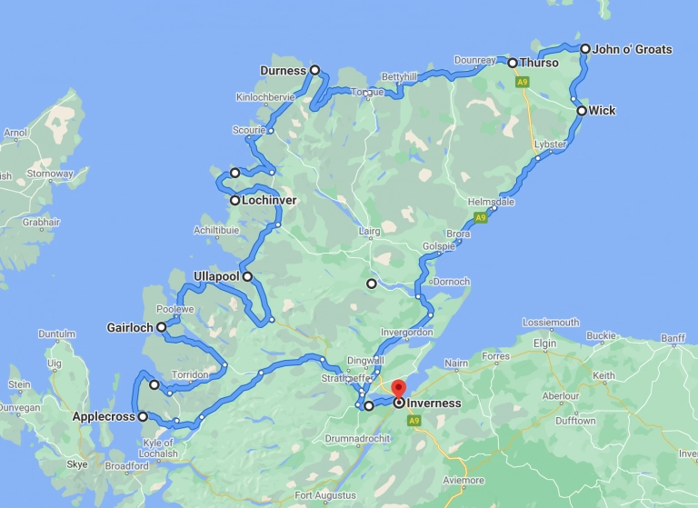 Scottish Highlands Road Trip Itinerary and Map