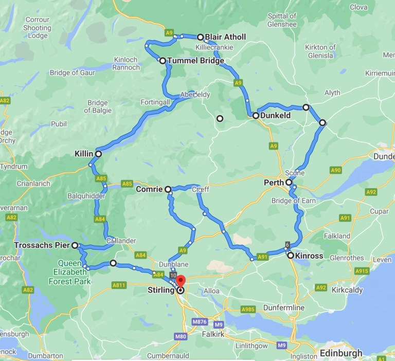 road trip inverness to edinburgh