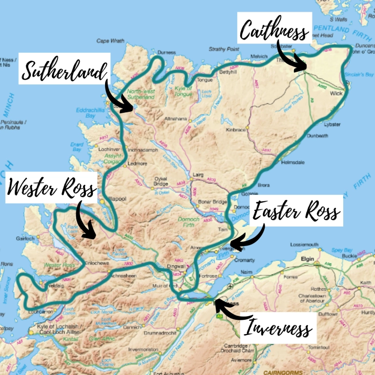 North Coast 500 route planner and North Coast 500 map