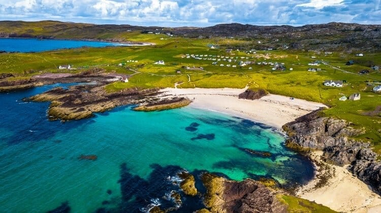 motorhomes Scotland at Clachtoll Beach