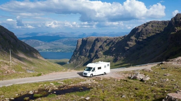 motorhome Bealach na Ba North Coast 500 route map