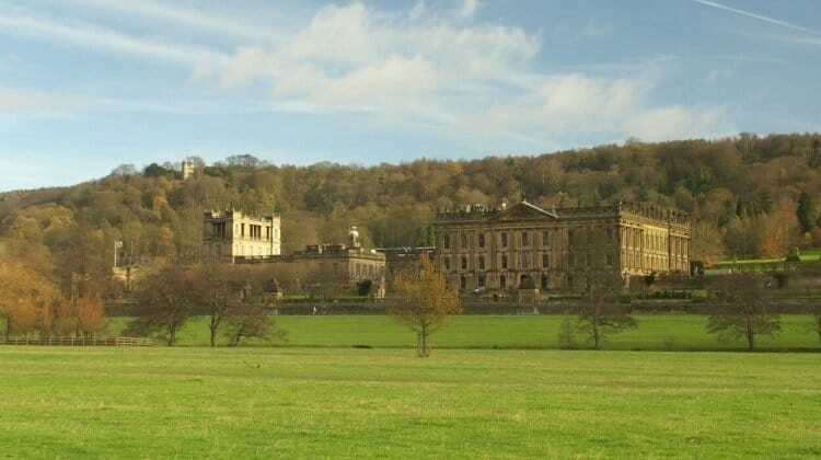 Chatsworth House from a distance