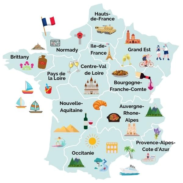 French road trip map