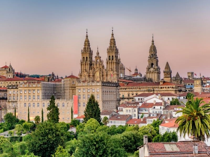 Large and ornate Roccoco cathedral in Spain