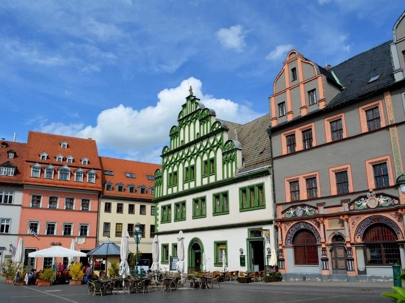 Historic and colourful German town square
