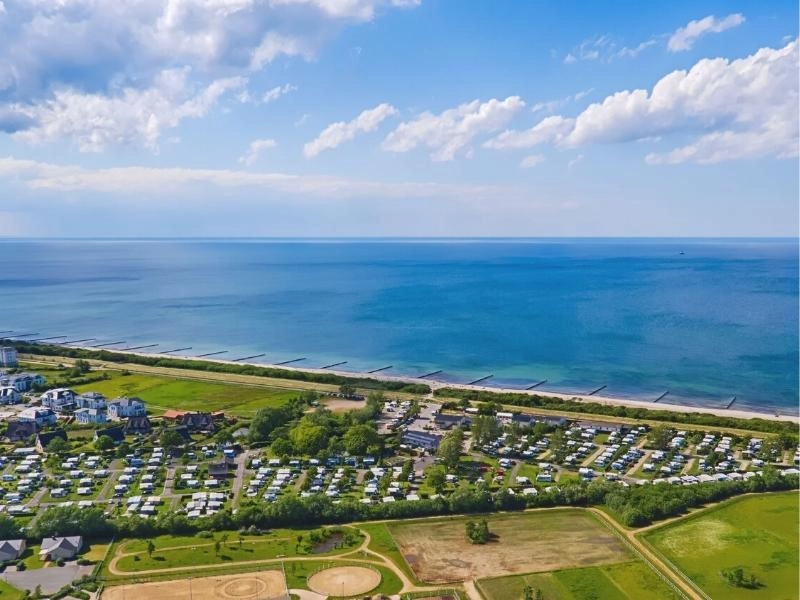 campervans camping by the sea in northern Germany