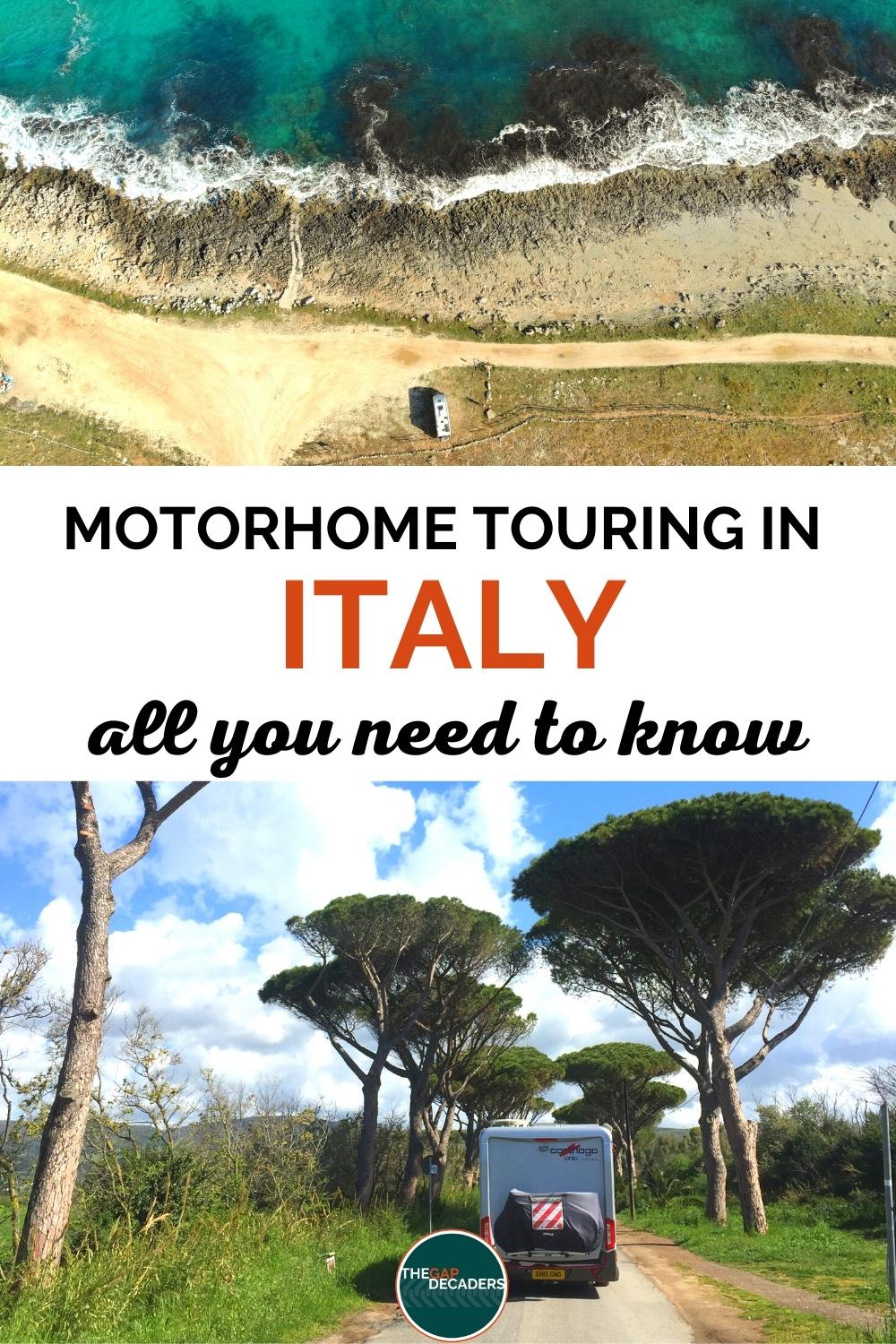 motorhome tours italy
