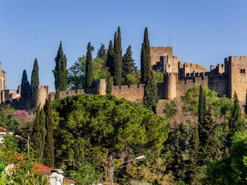 Templar Castle of Tomar, year 1162, national monument, Tomar, Santarem district, Medio Tejo, Centro region, Portugal, Europe