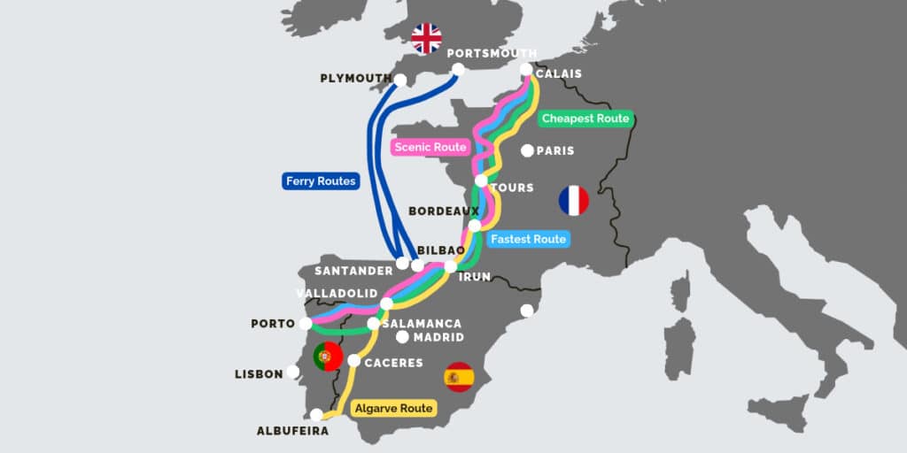 driving to Portugal from the UK