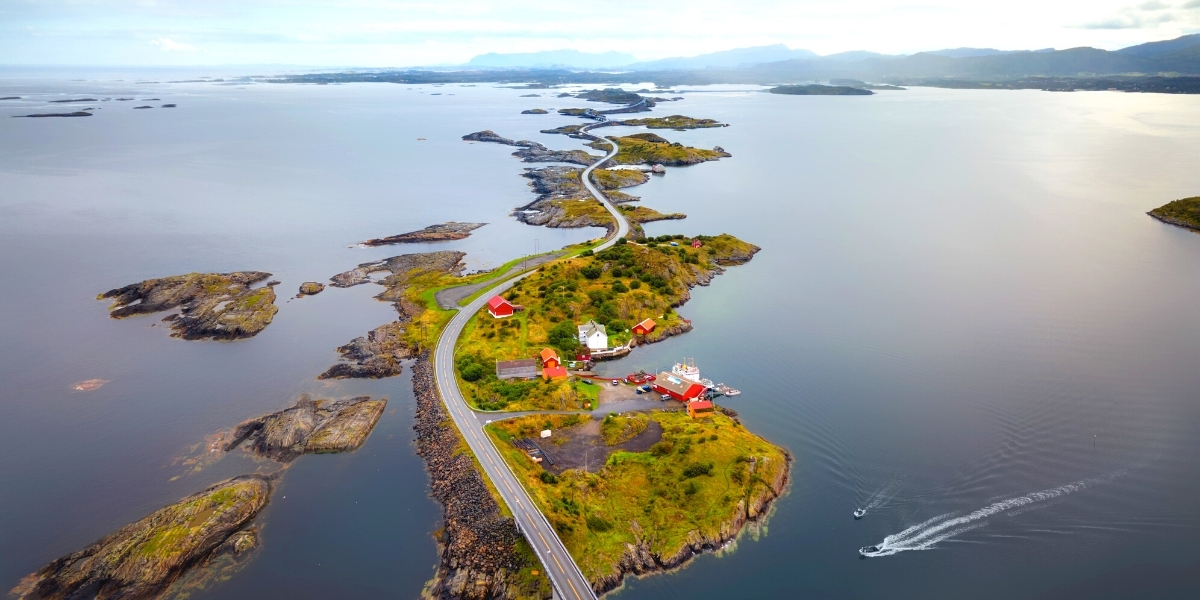 road across islands and sea Norway
