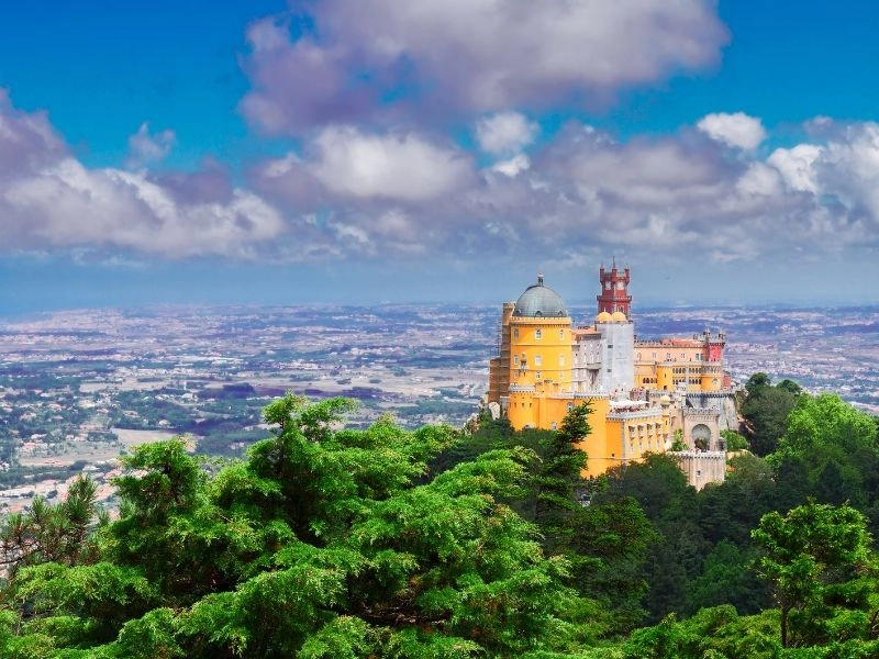 Sintra Castle perched in a hill