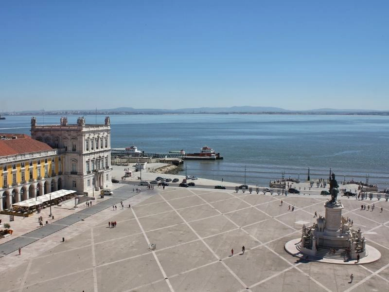 Portuguese square by the sea