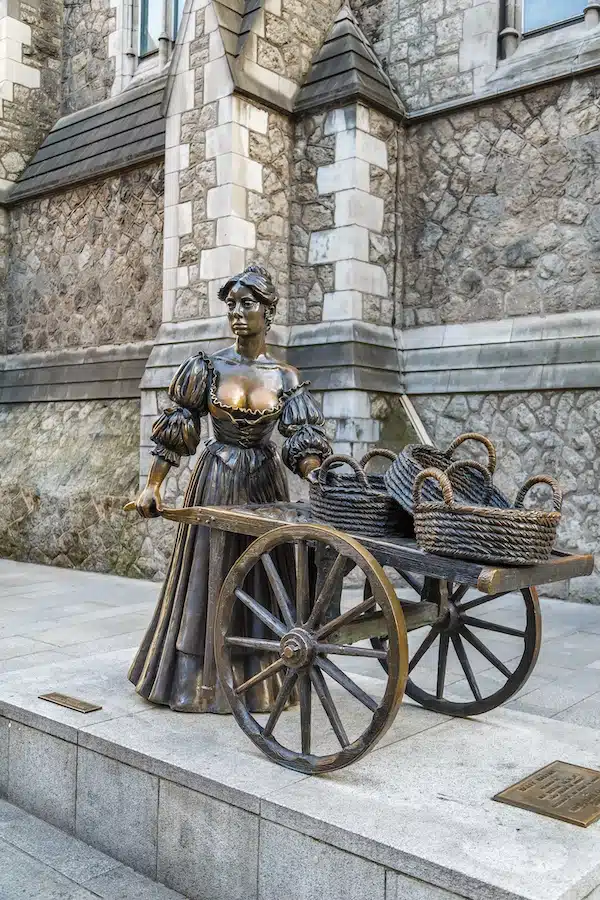 Statue of Molly Malone and her cart on Suffolk Street, Dublin, Ireland