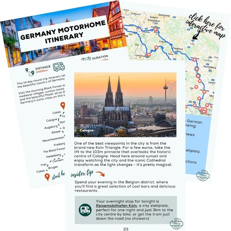 motorhome itinerary Germany