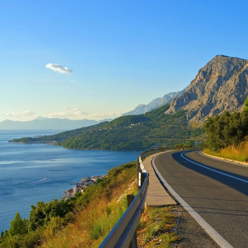 sweeping road along the Adriatic coast