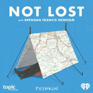 A blue square showing a map shaped as a tent with the words NOT LOST.