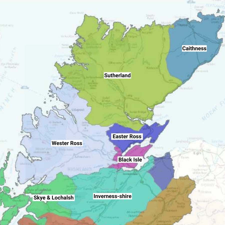 NC500 regions map