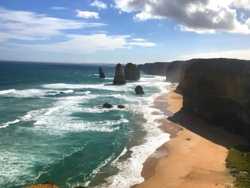 The twelve apostles rock formation in Australia