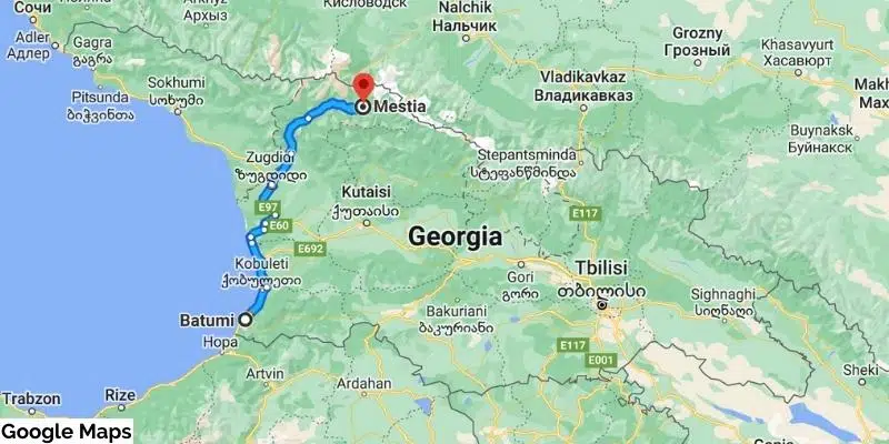 road trip map of georgia
