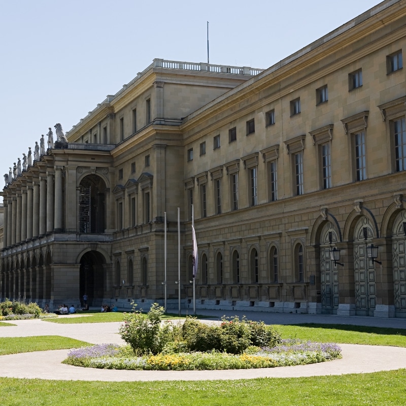 A side image of the Munich Residenz royal palace