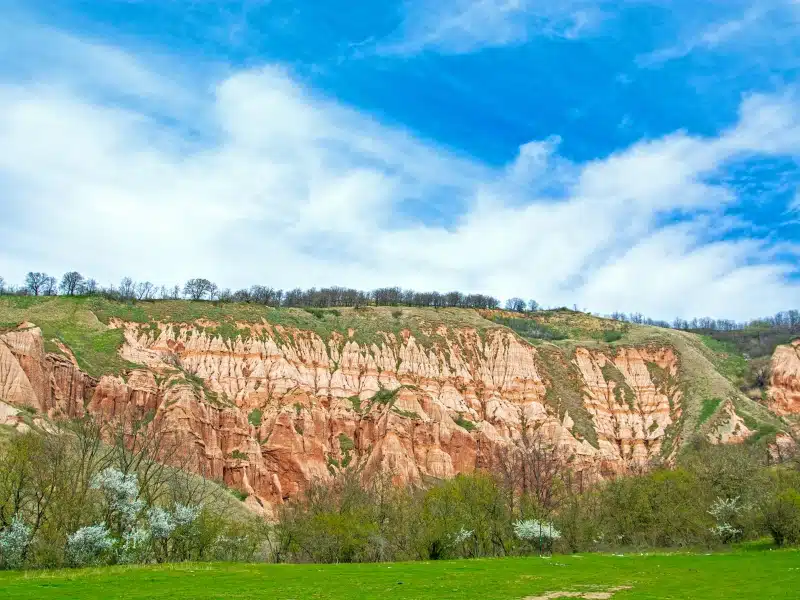 Pink rock formations