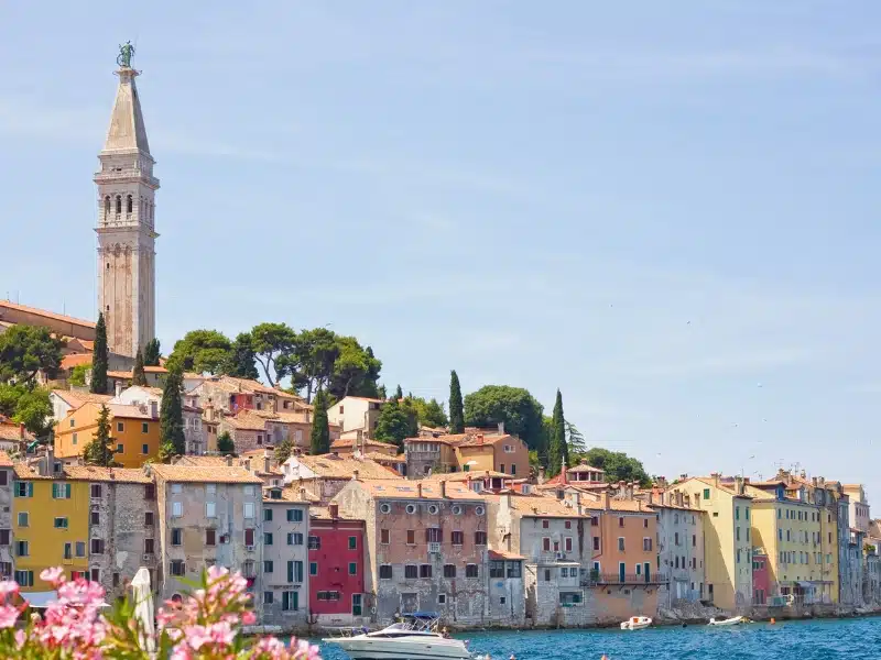 colourful houses by the sea in Rovinj