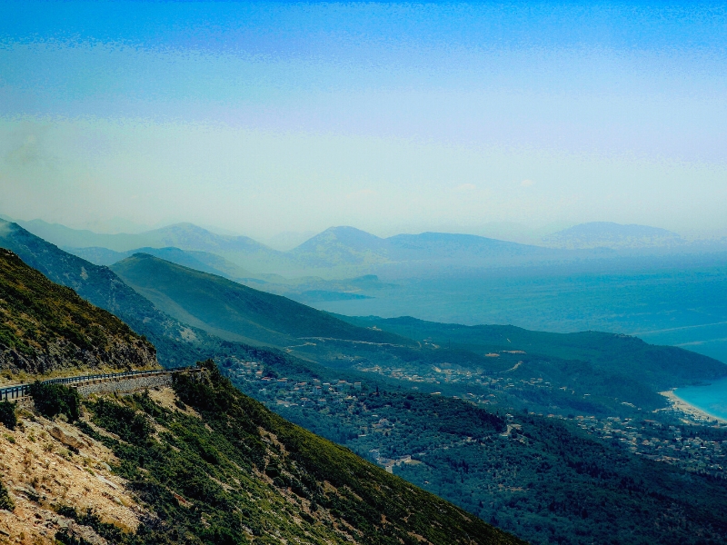 mountain road in Albania