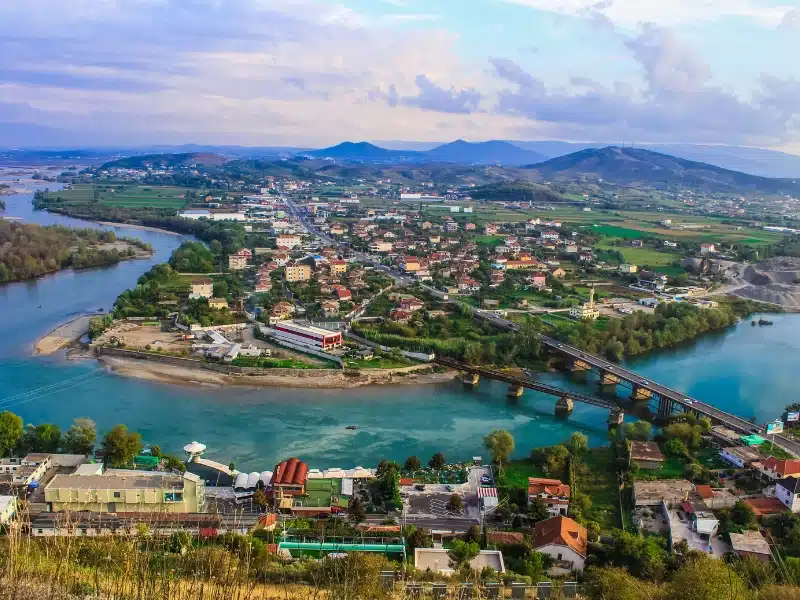 Aerial view of Skhoder Albania