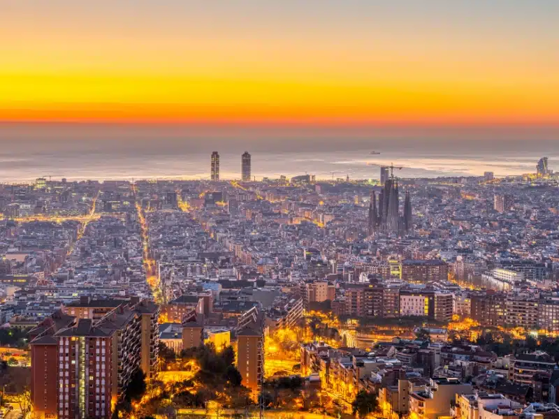 Skyline view of Barcelona