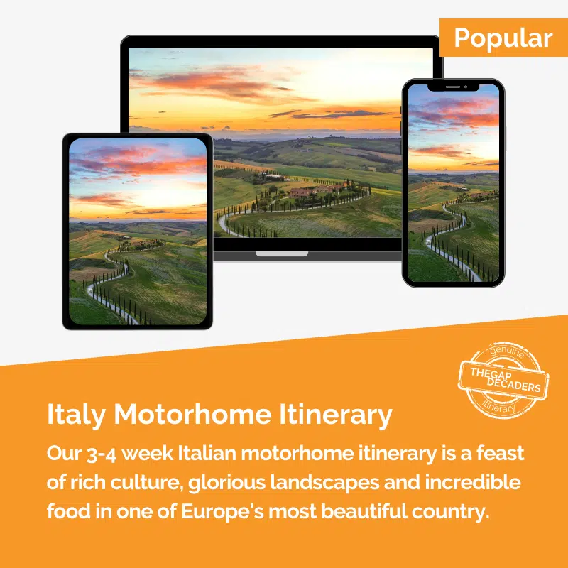 Italy motorhome itinerary