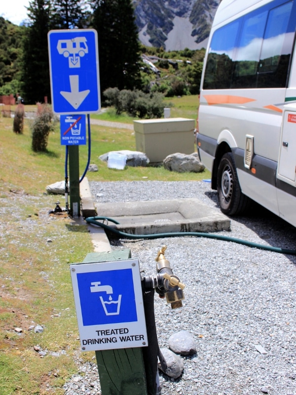 designated motorhome dump station