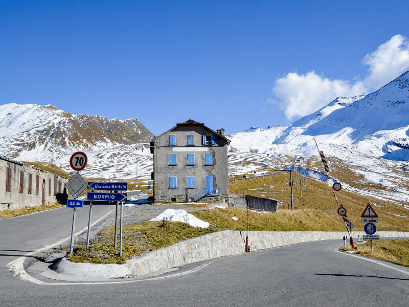Stelvio pass road to Umbrail Pass