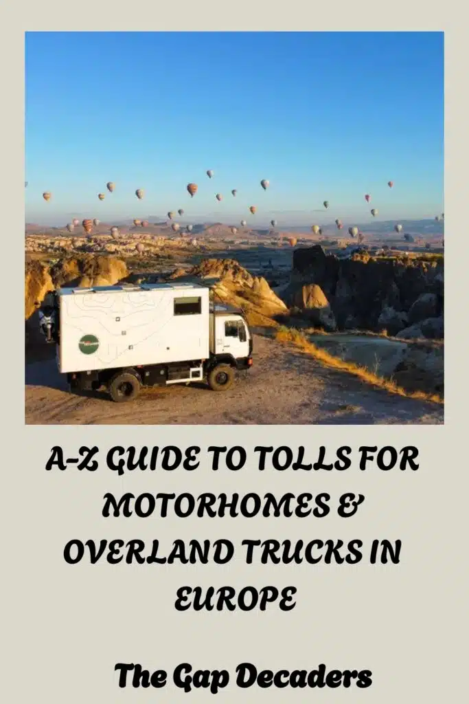 guide to motorhome tolls in europe