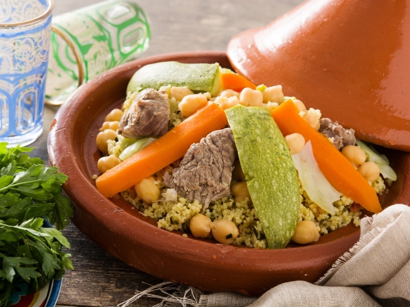 traditional meat and vegetable tagine dish